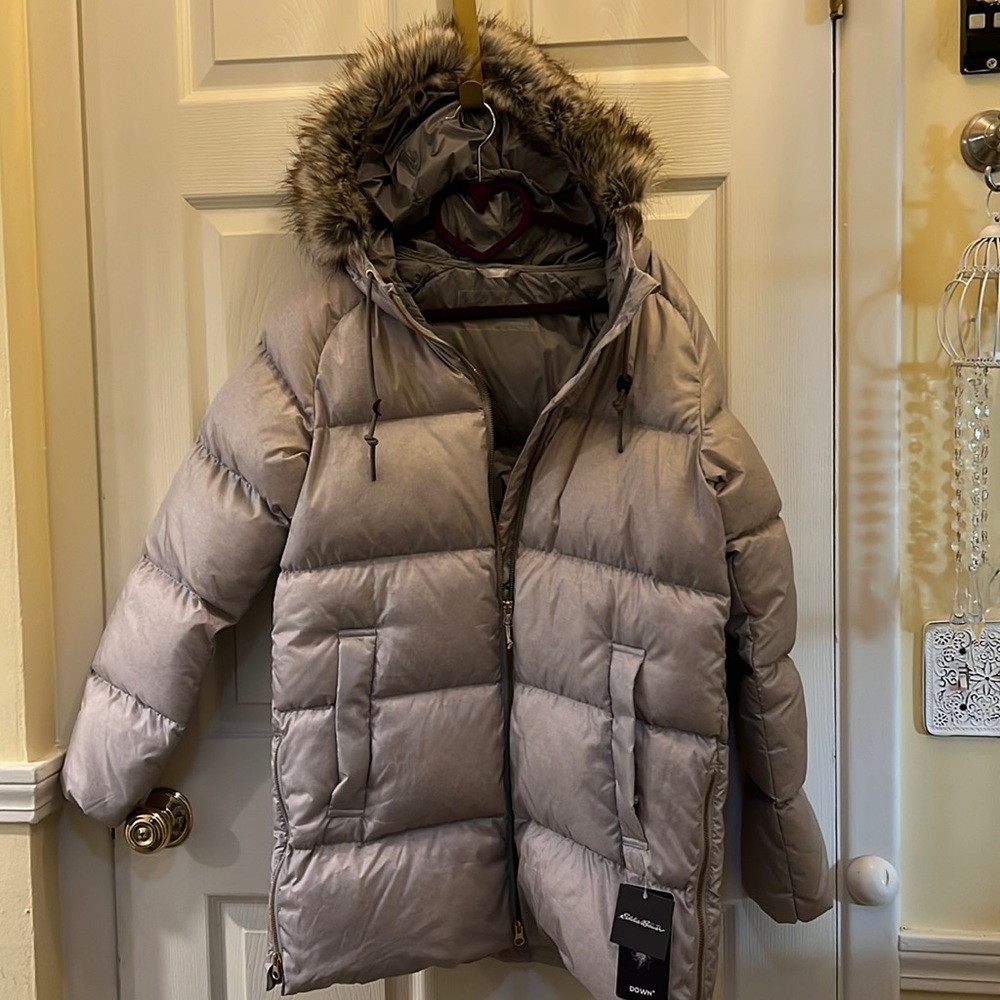 Eddie Bauer silver puffer
